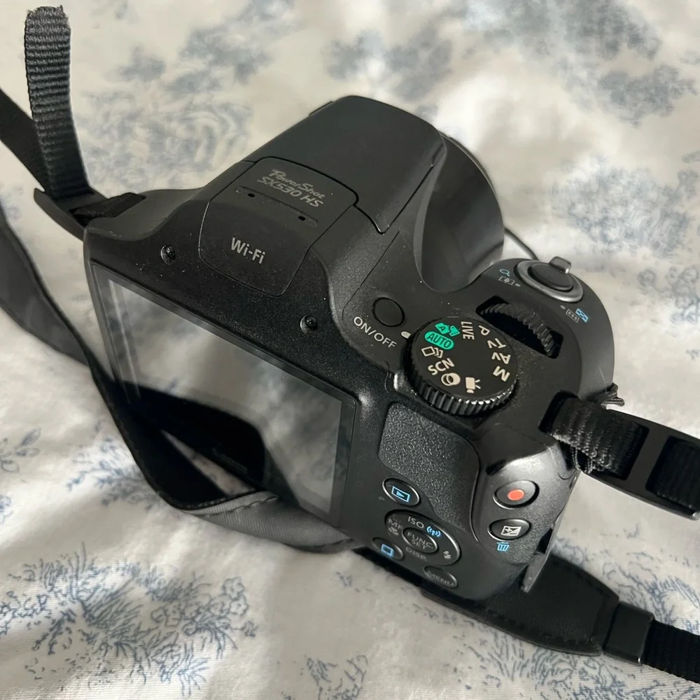 Canon Black Digital Camera with Strap